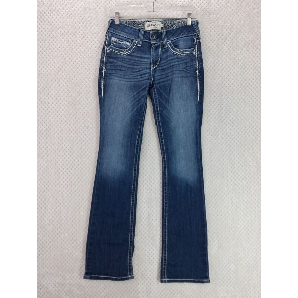 Ariat REAL Women's 27R Mid Rise Entwined Bootcut Jeans
